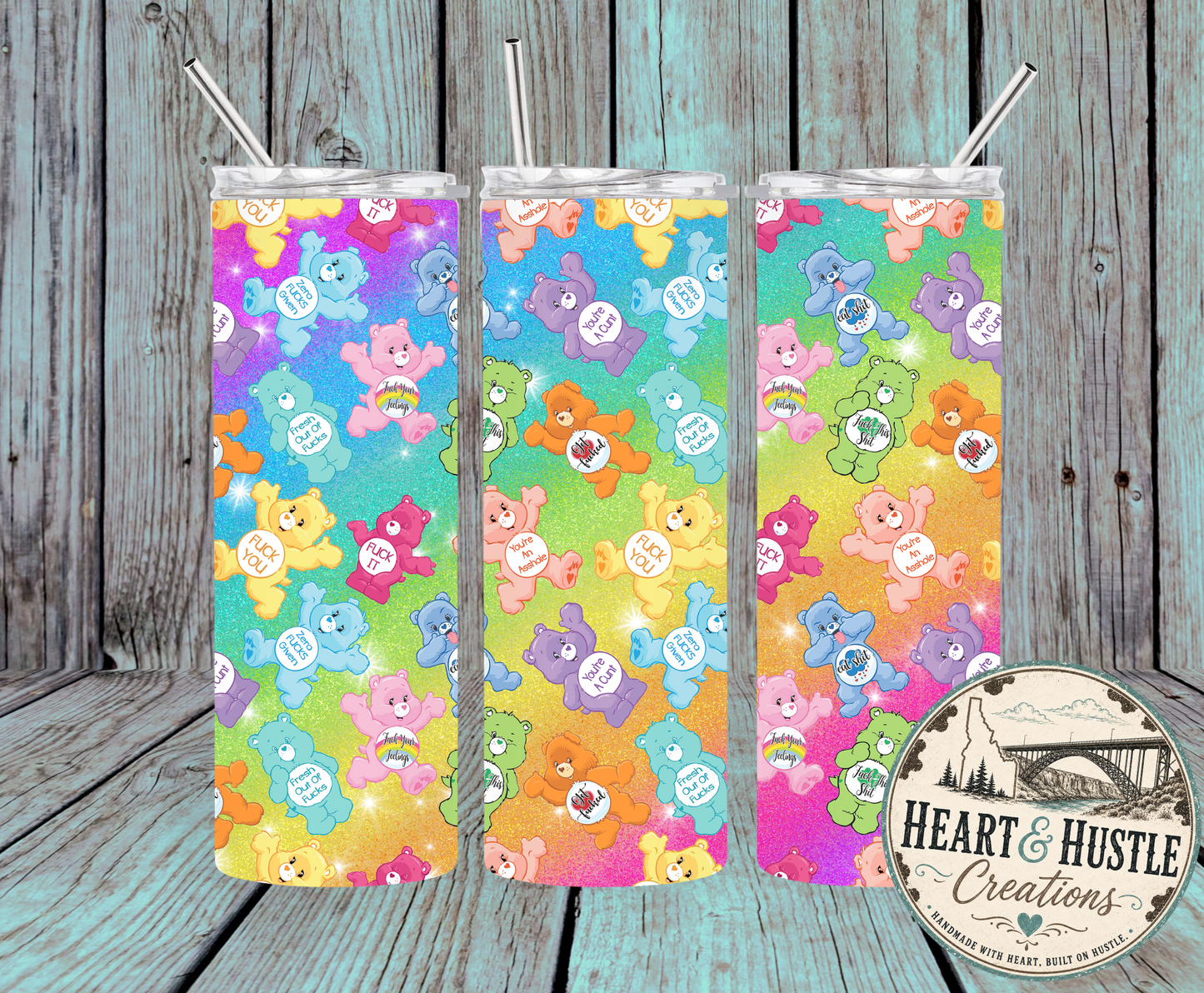 Sassy Rainbow Bears Tumbler