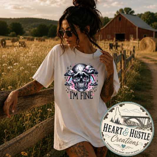I’m Fine Skull Tee