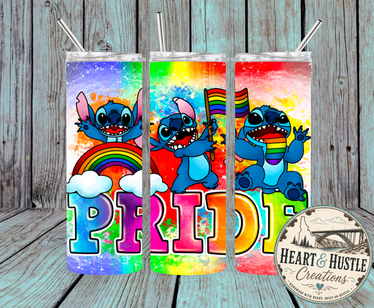 Rainbow Pride Alien Tumbler