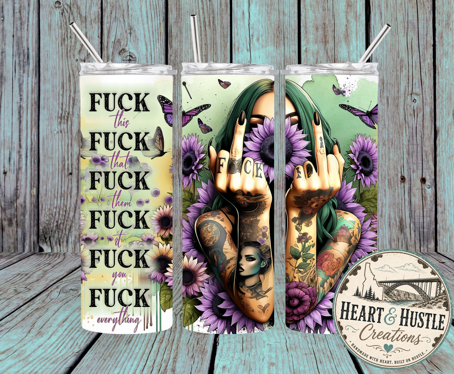 Savage Purple Floral Tumbler