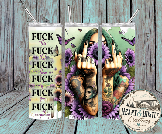 Savage Purple Floral Tumbler