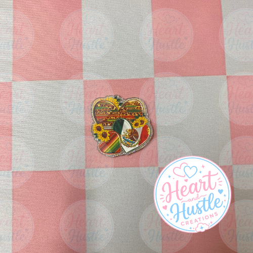 Mexican Pride Heart Flatback