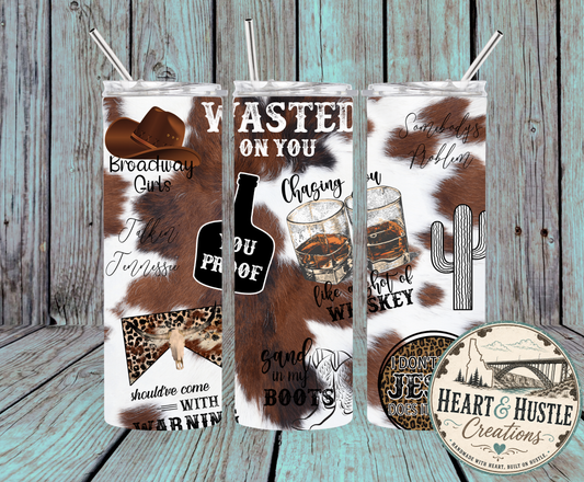Cowhide Cowgirl Sass Tumbler